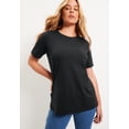 thumbnail image 4 of June & Vie Women's Plus Size Short-Sleeve Crewneck One + Only Tee, 4 of 5