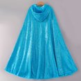 thumbnail image 2 of Princess Cape à Capuche Cape à Sequins Costumes de Luxe Scintillants Princess Cape pour Filles, 2 of 5