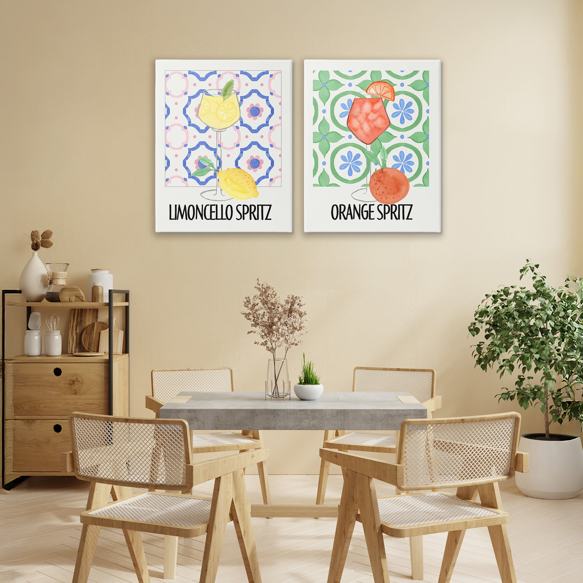 Stupell Industries Citrus Spritz On My Mind 2 Piece Canvas Wall Art Set, design by Nina Jacobs