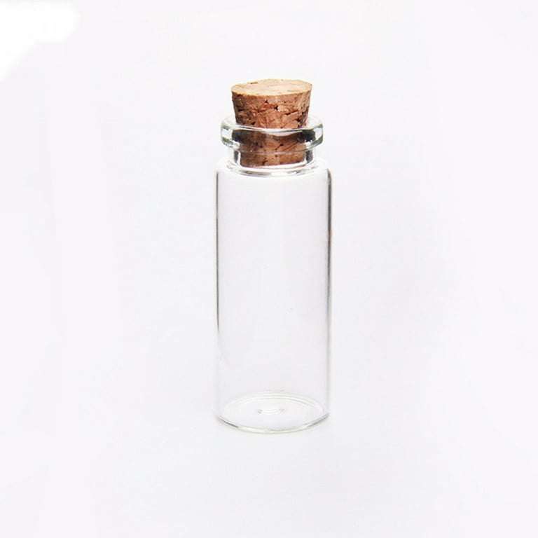Neutral 20 Pack Mini Square Shap Glass Empty Bottle with Cork Top,Miniature  Glass Bottle, Empty Sample Jars Small