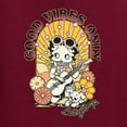 thumbnail image 5 of Wild Bobby Betty Boop Good Vibes Only Betty Boop Womens T-Shirt, Maroon, Medium, 5 of 5