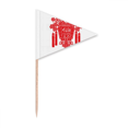 thumbnail image 1 of Motif Traditionnel Chinois Rouge Cure-Dent Triangle Toppers de Cupcake Drapeau, 1 of 3