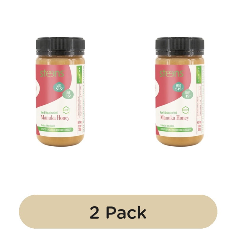 Steens MGO 515+ (UMF15+) Manuka Honey 500g, British Import (Pack of 2)