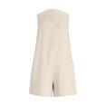 thumbnail image 6 of Bloomae Womens Casual Rompers Overalls Shorts Summer Sleeveless V Neck One Piece Jumpsuits Loose Fit Casual Wide Leg Shorts Outfits with Pocket, 6 of 7