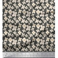 thumbnail image 1 of Soimoi Gray Moss Georgette Fabric Flower Floral Print Fabric by Yard 42 Inch Wide, 1 of 3