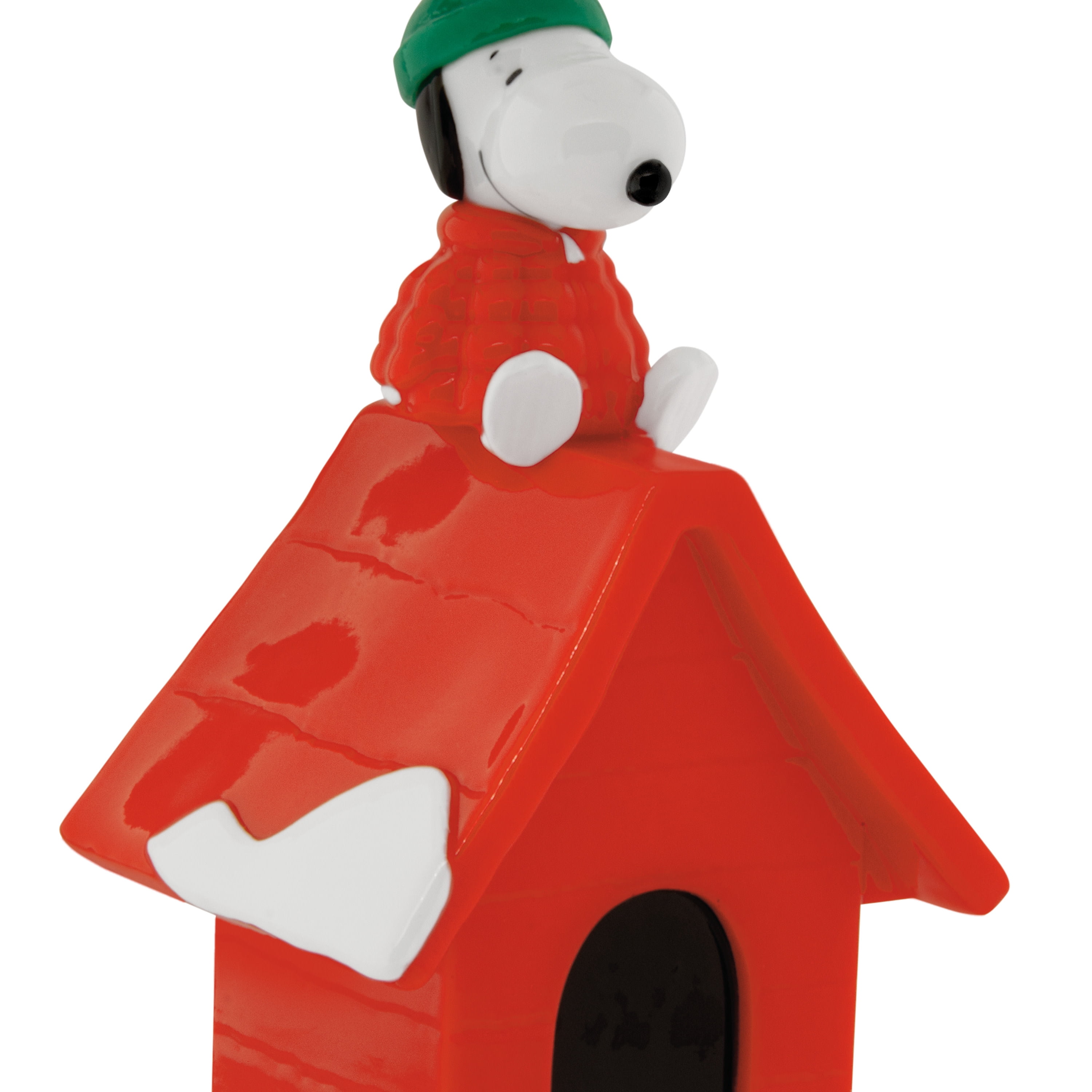 Hallmark Christmas Ornament (Peanuts Snoopy on Doghouse, Shttrprf), 1 Count