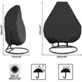 thumbnail image 5 of Funda protectora para silla colgante con cremallera Oxford Barsinfi de 190 x 115 cm, funda protectora impermeable para muebles de jardín y exterior de 190 x 115 cm, 5 of 5