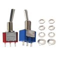 thumbnail image 4 of ON-ON Mini 2 Way 3 Pin Electric Guitar Toggle Switch Pickup Selector Tone Switch Copper Knob For Electric Guitar Replacement Red, 4 of 5