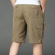 thumbnail image 5 of Mens Pantalones Casuales Moda Cómodo Bolsillo Sólido Cintura Cordón Pantalones Cortos Regulares, Pantalones Cortos de Verano Ligeros, 5 of 6