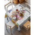 thumbnail image 6 of Spring Groundhog Table Cloth, Waterproof Tablecloth for Square Tables, Watercolor Sunflower Botanical Vintage Reusable Washable Fabric Table Cover for Restaurant Kitchen Dining Tables 60"x60", 6 of 9
