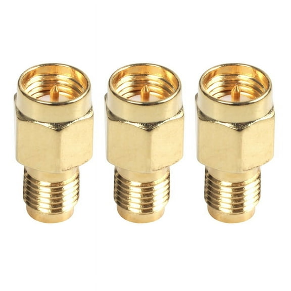 3X SMA Male Plug to RP-SMA Female RF Coax Adapter Connector