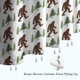 thumbnail image 6 of Brown Bigfoot and Tree Pattern Shower Curtain 84"x72" ,Bathroom Decorative Shower Curtains Set with 12 Hooks,Modern Waterproof Washable Shower Curtain, 6 of 6