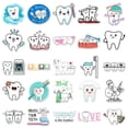 thumbnail image 2 of vlrwzc 50pcs Funny Cartoon Tooth Stickers for Graffiti Decals Laptop Scrapbook Retro Vinyl Sticker Phone Luggage Decoration Waterproof Sticker Party Supplies, 2 of 7