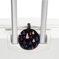 thumbnail image 3 of Christmas tree Set of 2pcs PU Leather Round Suitcase Tags with Privacy Cover and Name ID Tag - Ideal for Travel Luggage, Handbags, Backpacks, School Bags, 3 of 6