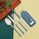 thumbnail image 1 of Wheats Straw Tableware Set Student Outdoor Portable Knife Fork Spoon Straw Tableware Camping Portable Tableware, 1 of 6