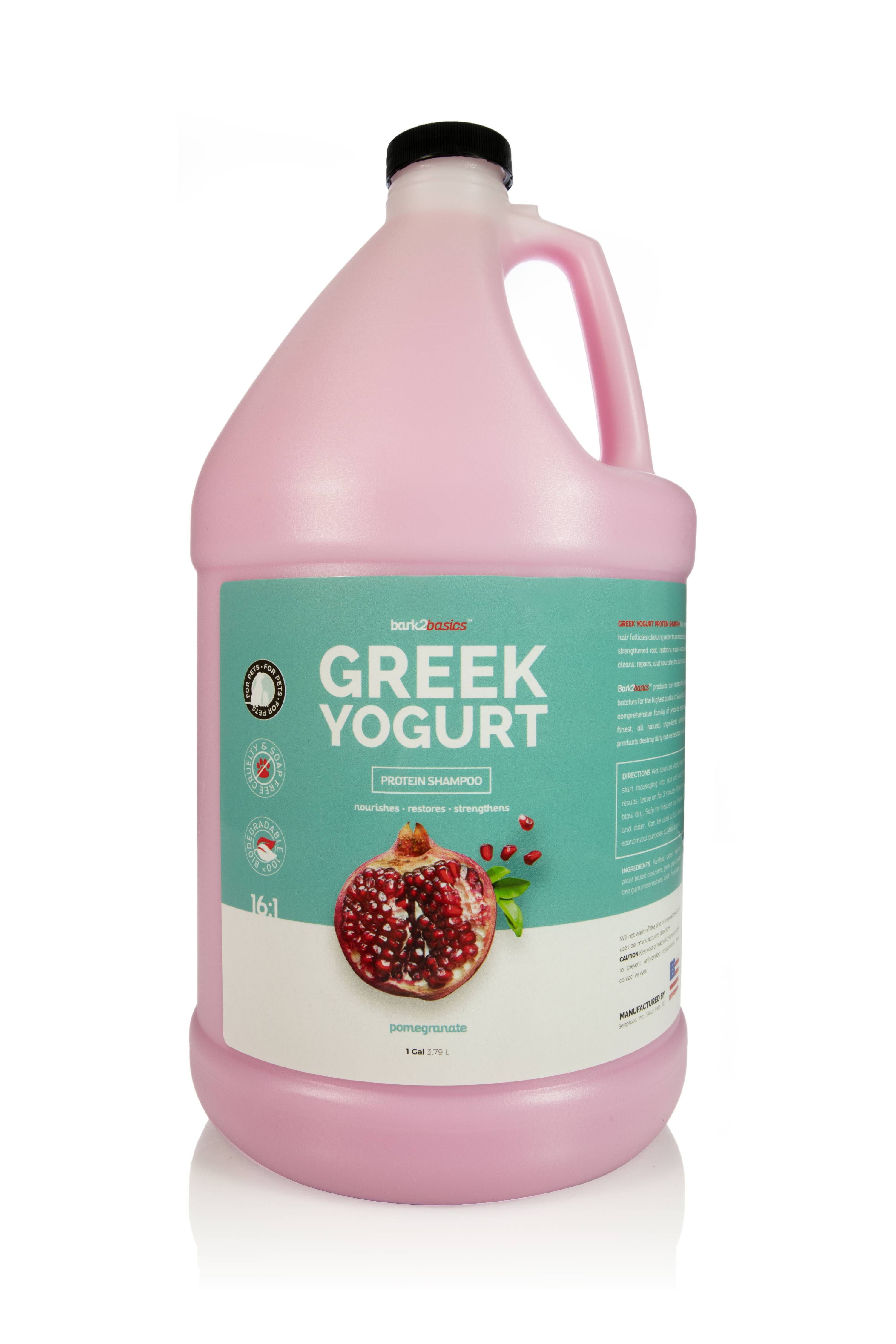 Bark 2 Basics Pomegranate Greek Yogurt Dog Shampoo, 1 Gallon