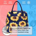 thumbnail image 5 of Sunflower Lunch Bag for Women, Reusable Insulated Cooler Cute Lunch Tote Box for Office Work, 5 of 9