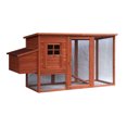 ALEKO ACCR011RD Wooden Pet Chicken Coop Poultry Hutch Chicken Hen House