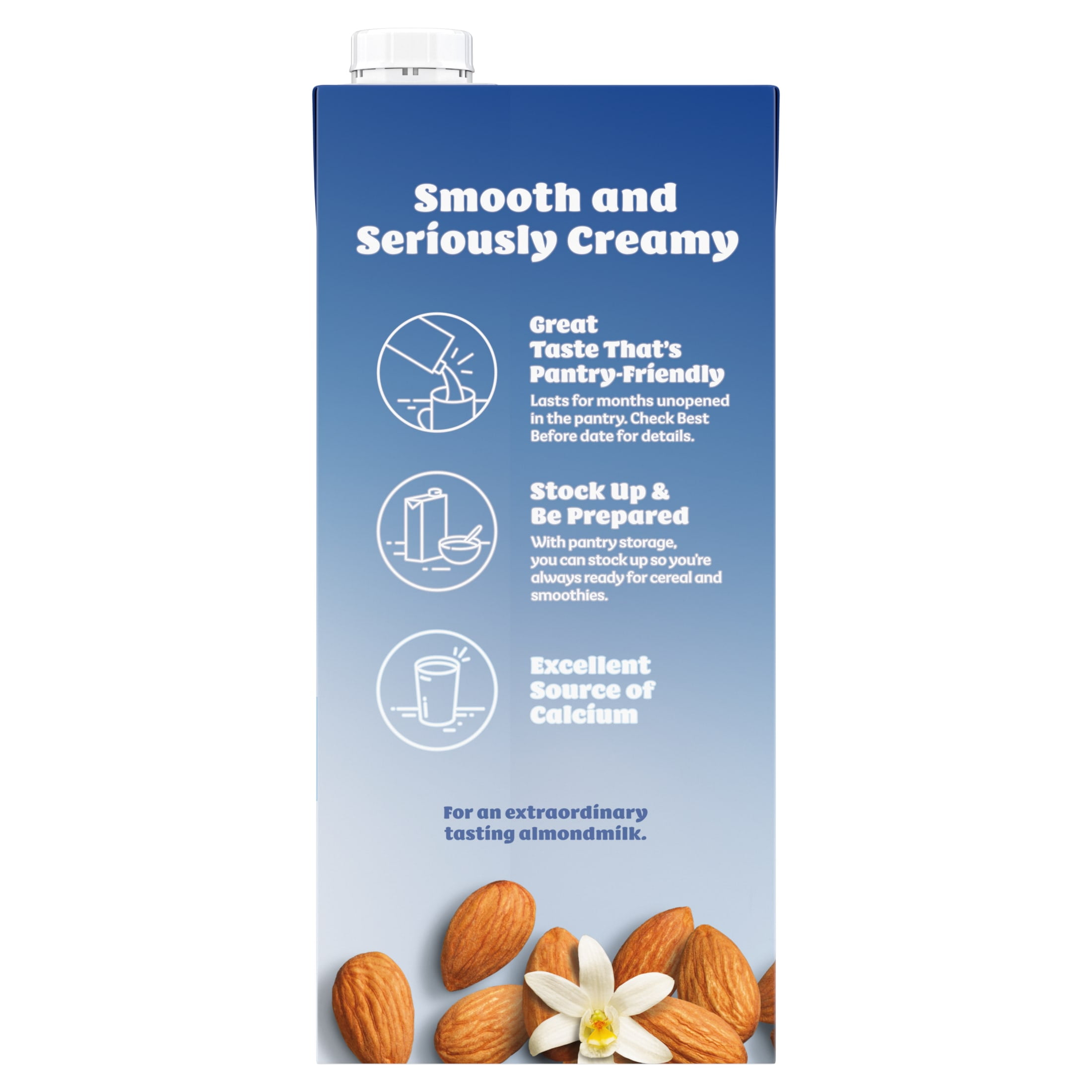 (3 pack) Silk Shelf-Stable Unsweetened Vanilla Almond Milk, 1 Quart