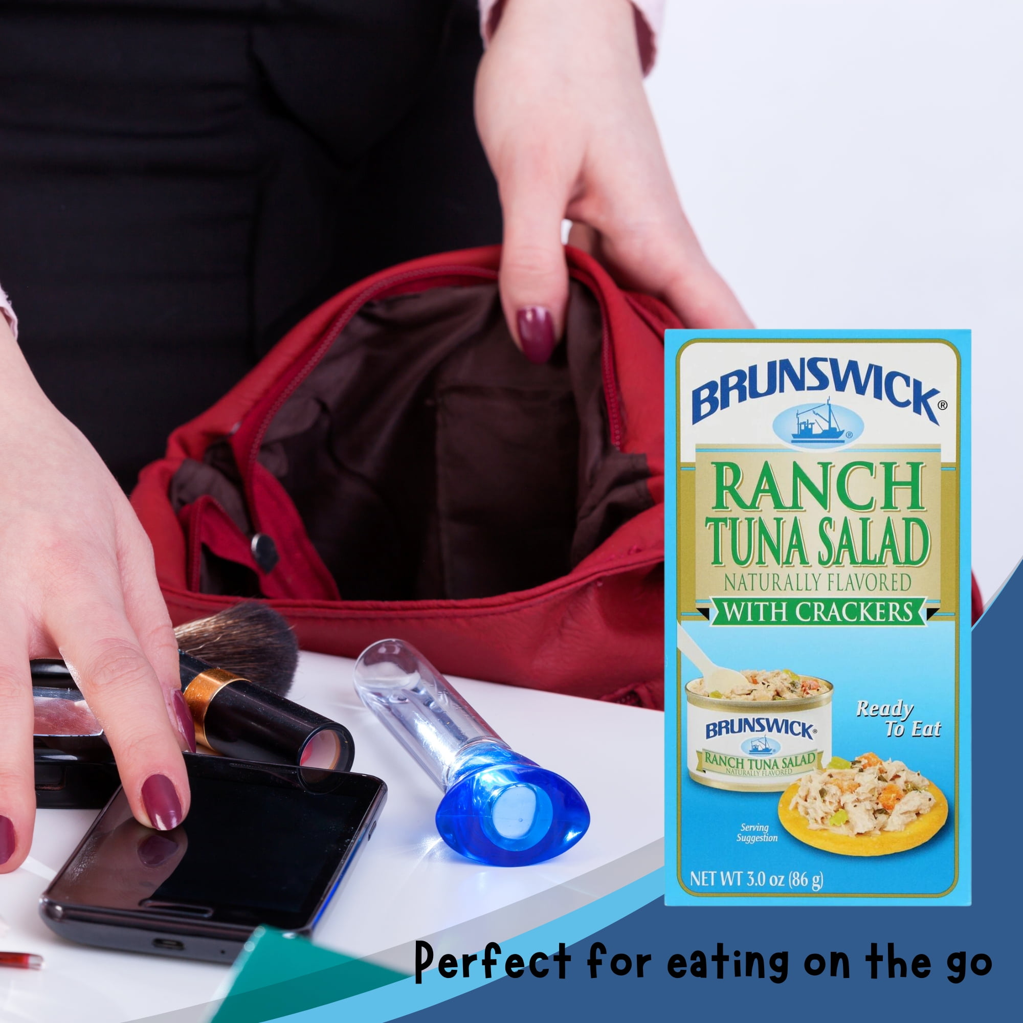 A1 Unlimited Ranch Tuna Salad with Crackers, Home Kitchen School Office Pre-Mixed & Ready-to-Eat Canned Packed Food Perfect for Picnic Snack Lunch Travel with Plastic Spreader, 4 Boxes (3 oz. Boxes)