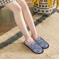 thumbnail image 6 of KLL Rose Flowers Slippers for Women Men House Slip on Indoor Outdoor Bedroom Furry Fleece Lined Ladies Comfy Anti-Skid Rubber Hard Sole-, 6 of 8