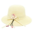 thumbnail image 2 of TANGNADE Sun Hats for Women Travel Small Fresh Big Gets Beach Cool Hat Seaside Sunshade Summer Hats Yellow, 2 of 3