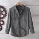 thumbnail image 3 of Ceisia Men's Casual Striped Half Button Round Neck Pullover with Pocket Daily Fashion Top Gift, 3 of 5