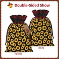 thumbnail image 2 of Rocae Sunflower 6 Print Christmas Drawstring Linen Gift Bag with Drawstrings Treat Bag Goody Present Bags for Christmas Party Favor, 2 of 8