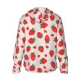 thumbnail image 3 of Kdxio Strawberries Print Women Men Sun Protection UPF 50+ Jackets Zip Up Long Sleeve Hoodie Hiking Lightweight with Pockets, 3 of 8