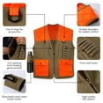 thumbnail image 5 of BASSDASH Unisex Upland Game Field Water-Resistant Bird Hunting Vest with Multi Pockets Brown/Orange Men Women FV11, 5 of 7