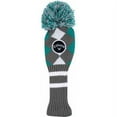 thumbnail image 2 of NEW Callaway Vintage Pom-Pom Teal/Grey/White Sock Fairway X Wood Headcover, 2 of 3