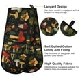 thumbnail image 2 of Yayeee Double Oven Mitt Kitchen Heat Resistant Baking 35" x7" Quilted Cotton Glove, Various Mushrooms Pattern, 2 of 6