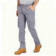 thumbnail image 3 of Havenre Mens Cargo Jogger Pant Slim Fit Casual Elastic Waist Relaxed Straight Twill Stretch Outdoor Athletic Work Pants with 6 Pockets Gray M, 3 of 7