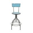 thumbnail image 6 of DecMode Metal Bar Stool with Backrest, Teal, 6 of 15