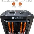 thumbnail image 2 of Comfort Zone Infrared Tower Heater, 1500W, Thermostat, 2 Settings, 2 of 7