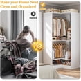 thumbnail image 5 of iSunirm Corner Closet System, 31" Corner Closet Organizer with 2 Hanging Rods and Shoe Rack, Corner Storage Unit for Small Space, White, 5 of 6