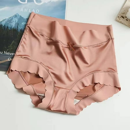 YWDJ Womens Lace Panties Cotton Lightweight High Waist No Show Sexy Lace High Waisted Solid Comfort Underwear Skin Friendly Briefs Panty Intimates Pink M