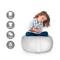 thumbnail image 2 of Anchor Storage Toy Bag Chair, Simple with Ocean Inspired Wave Pattern Oceanic Sea Life, Stuffed Animal Organizer Washable Bag, Large Size, Grey Pale Grey White, by Ambesonne, 2 of 3