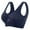 Navy, variant on Non Wired Bras for Women Lift Push Up Seamless Wireless Bra with Soft Support Lace V Neck Bralette Mesh Bras Everyday Bra Dark Blue XXL
