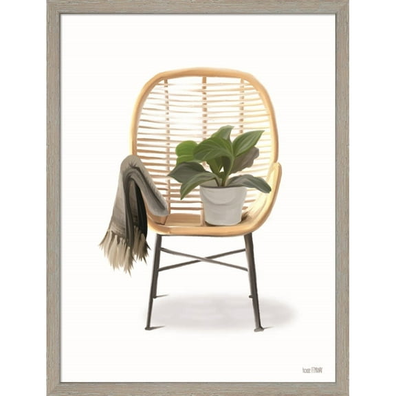 Great Art Now Plant Lover Boho Chair by House Fenway, Framed Wall Art, 16W x 21H