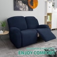 thumbnail image 2 of Funda para sillón reclinable elástica de 4 Piezas, la última Funda para Silla reclinable de Jacquard con Bolsillo Lateral, Funda reclinable Antideslizante, Protector de Muebles para sofá con sillón, 2 of 4