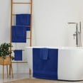 thumbnail image 4 of MALLONI HOME 8 Piece Towel Set 100% Ring Spun Cotton, 2 Bath Towels 27x54, 2 Hand Towels 16x28 and 4 Washcloths 13x13 - Ultra Soft Highly Absorbent Machine Washable Hotel Spa Quality - Navy Blue, 4 of 7