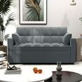 thumbnail image 2 of DEALTOPS Loveseat Convertible Pull Out Sleeper Sofa Bed, Gray, 2 of 7