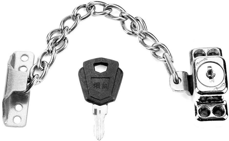 Door Window Safety Slide Lock Stainless Steel Chain AntiTheft