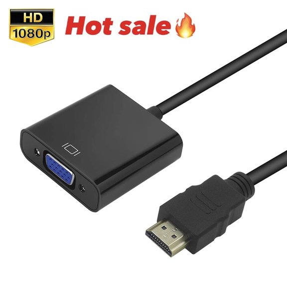HDMI to VGA, Gold-Plated DP to VGA Adapter (Male to Female) Compatible for Lenovo, Dell, HP, ASUS