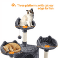 thumbnail image 5 of Yaheetech 76.5-inch Cat Tree Cat Tower with Condos, Dark Gray, 5 of 9