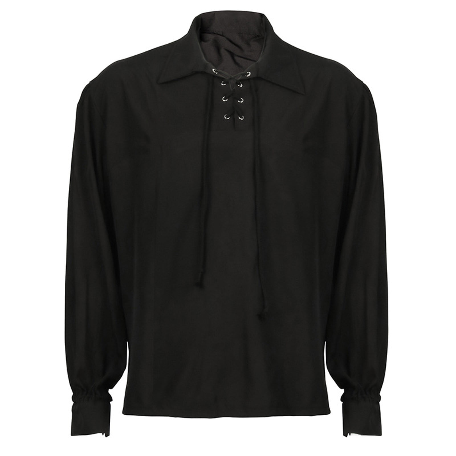 XZNGL Short Sleeve Shirts for Men Mens Gothic Shirt Medieval Vintage Lacing Long Sleeve Standing Neck Stage Performance Dress Shirt Overlay Top Short Sleeve Dress Shirts for Men Walmart