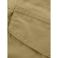 thumbnail image 6 of Noilla Women Shorts Casual Cargo Short Linen Loose Ladies Plus Size Bottoms Summer Pants Dark Khaki M, 6 of 7