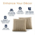 thumbnail image 3 of Cheer Collection Decorative Faux Fur Throw Pillows 26" x 26", Set of 2 - Sand, 3 of 5