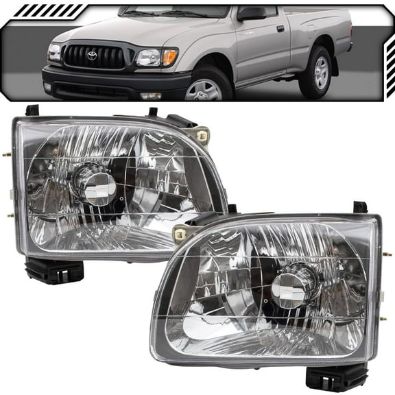 EPIC LIGHTING OE Style Halogen Headlights Regular Access Cab Assembly Replacement for TOYOTA 01-04 TACOMA [ TO2502136 TO2503136 8115004110 8111004110 ] Pair